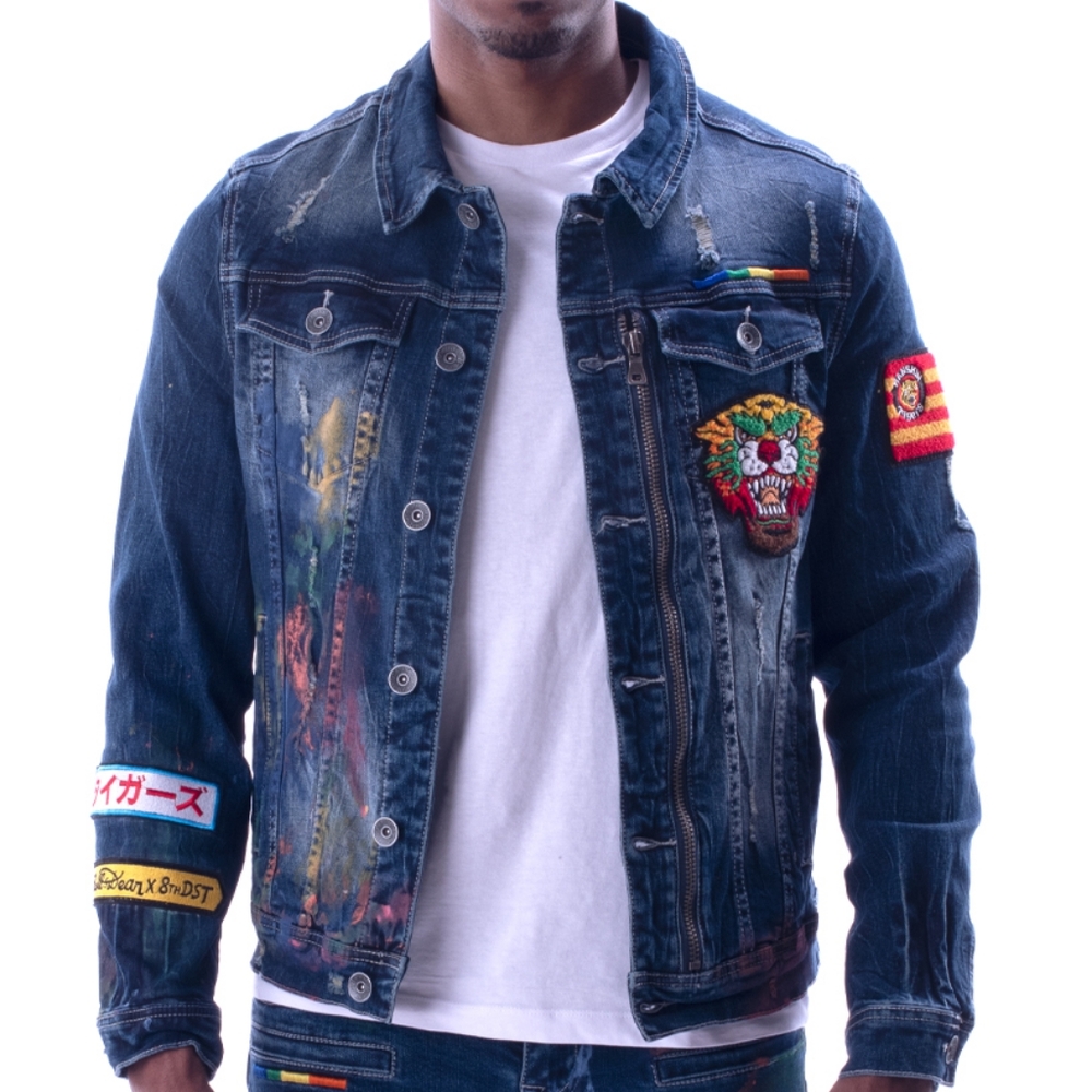 Stall & Dean x 8th DSTRKT Osaka Tiger Graphic Patch Denim Jacket – Men’s XL
